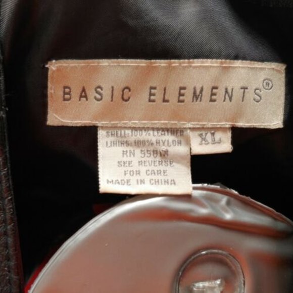 Leather Motorcyle Biker Vest Black XL Basic Elements - Picture 3 of 3